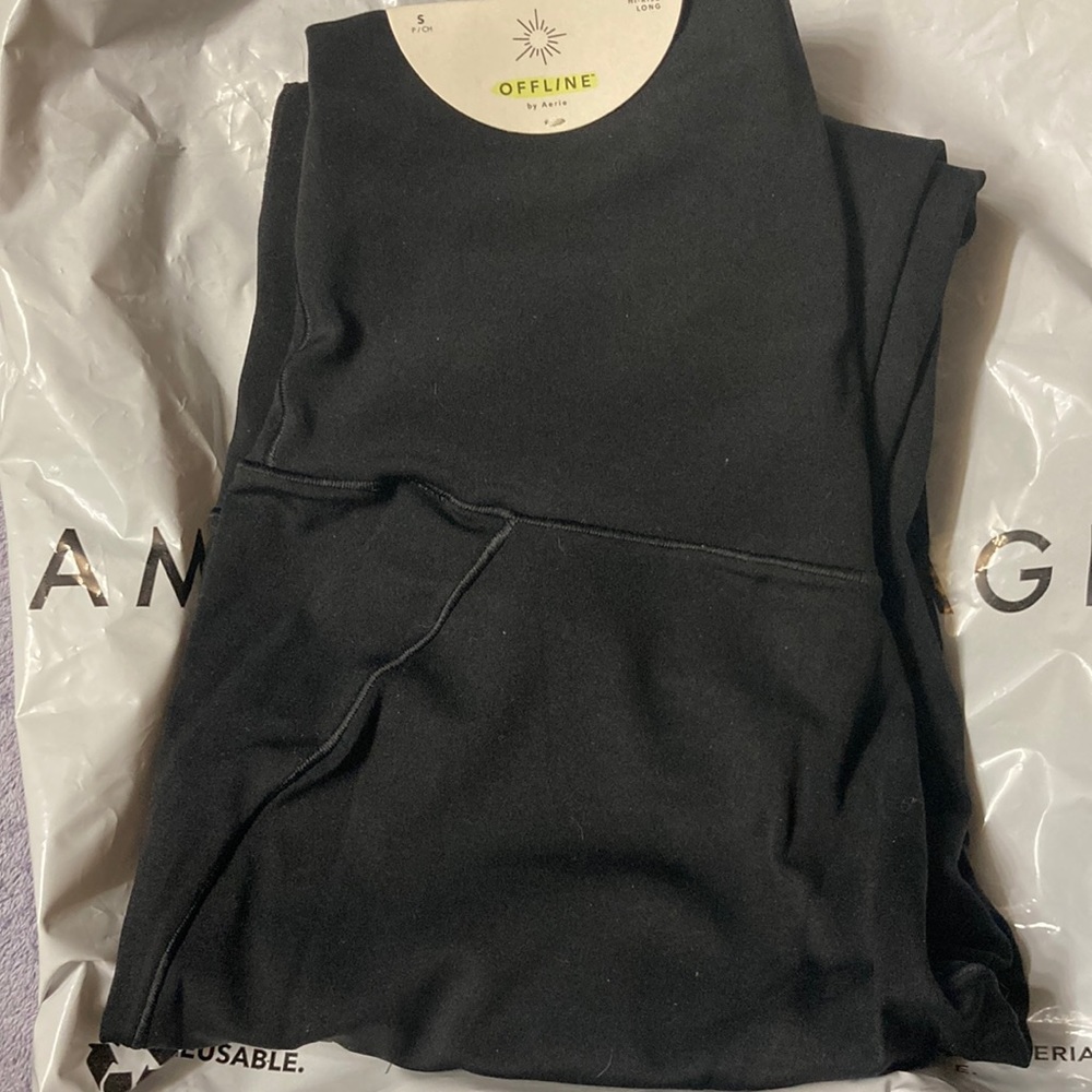 Aerie offline leggings NWT black small hi rise long